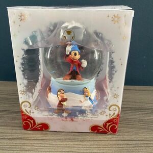 Disney Store Sorcerer Mickey Snowglobe‎ w/ Donald, Pluto, Pinocchio & Alice  NIB